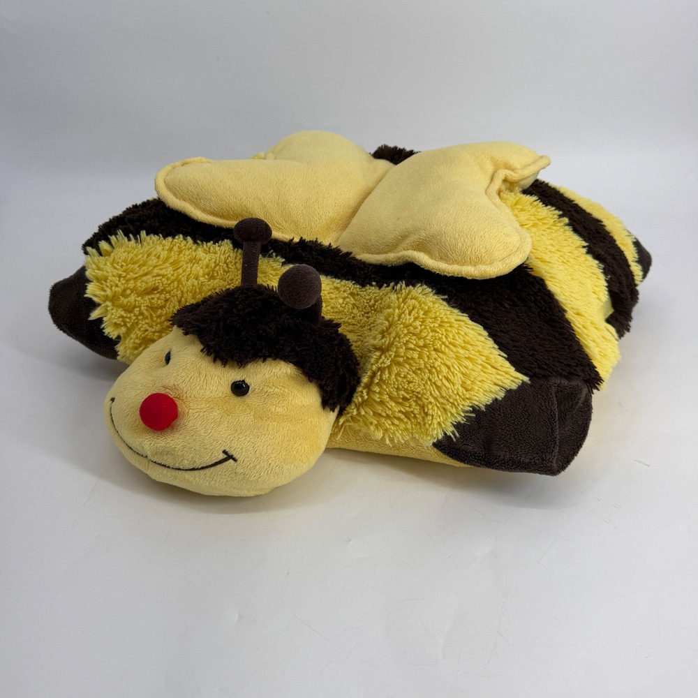 Pillow Pets Buzzy Bee Plush Stuffed Animal Yellow Black Bumblebee